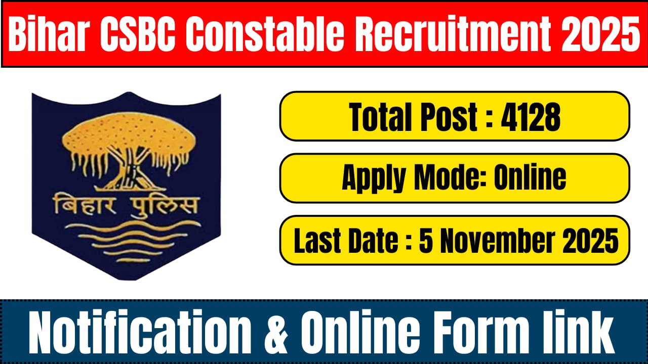 Bihar CSBC Constable Recruitment 2025