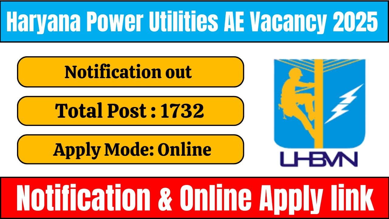 Haryana Power Utilities AE Vacancy 2025