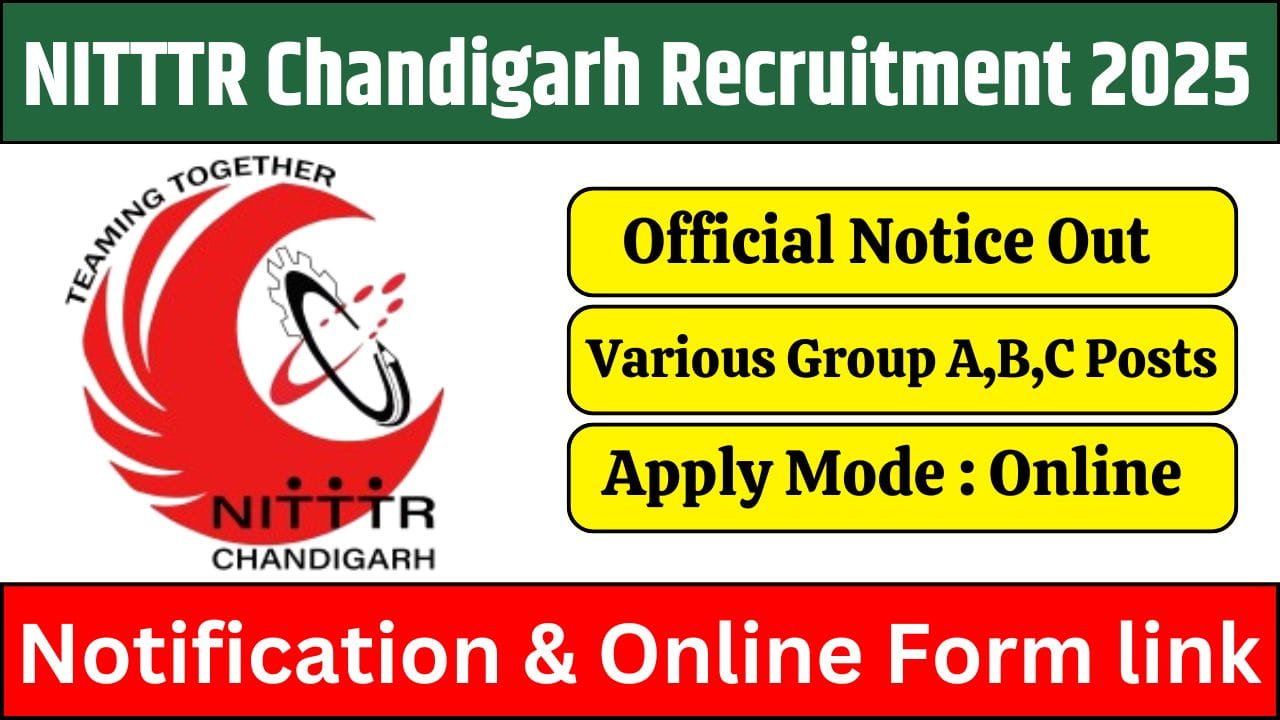 NITTTR Chandigarh Recruitment 2025