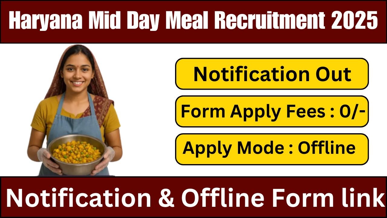 Haryana Mid Day Meal Recruitment 2025