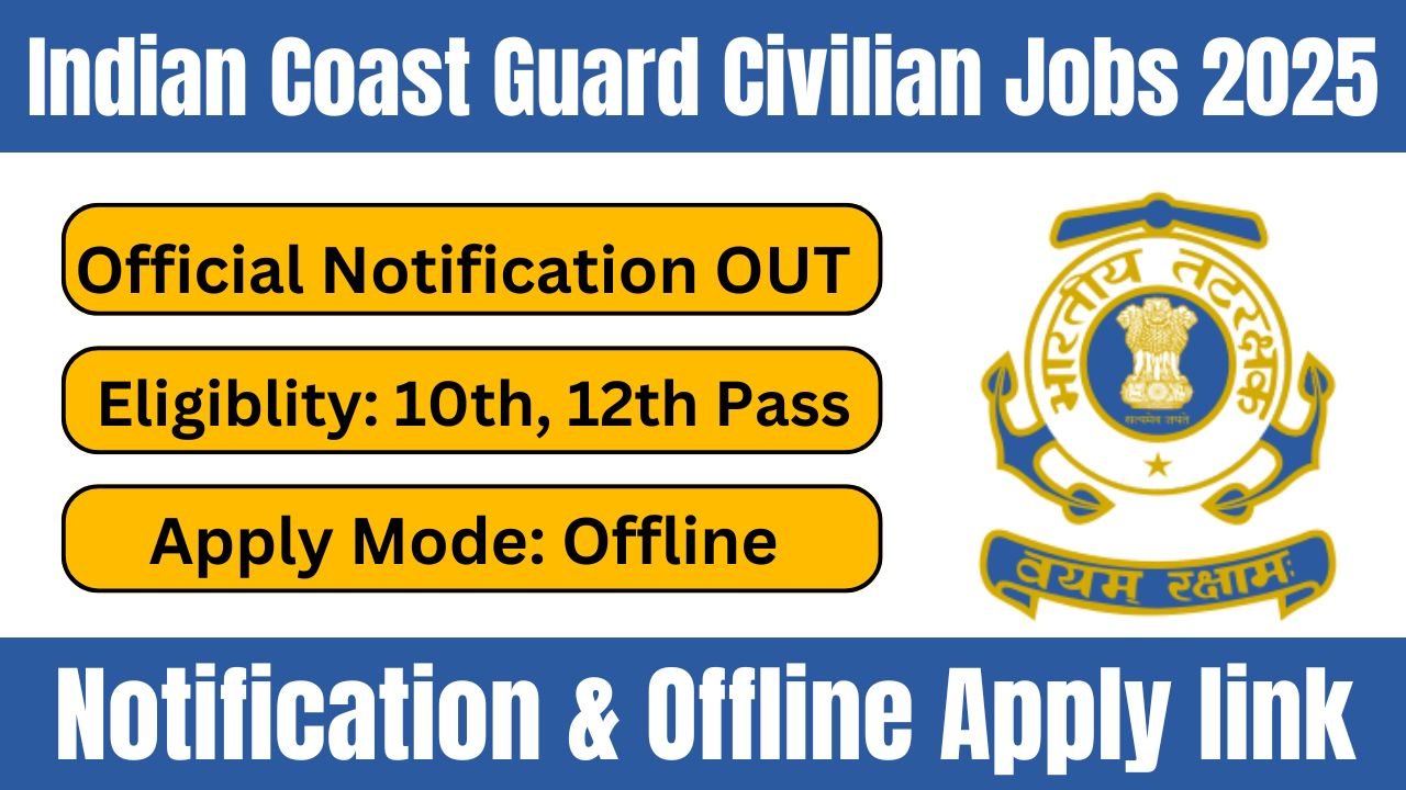 Indian Coast Guard Civilian Recruitment 2025
