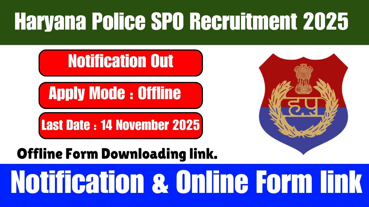 Haryana Police SPO Recruitment 2025