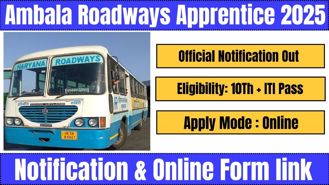 Ambala Roadways Apprentice 2025