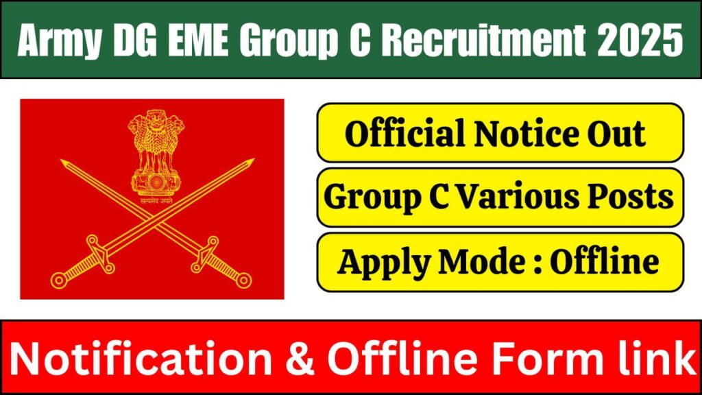 Army DG EME Group C Recruitment 2025 