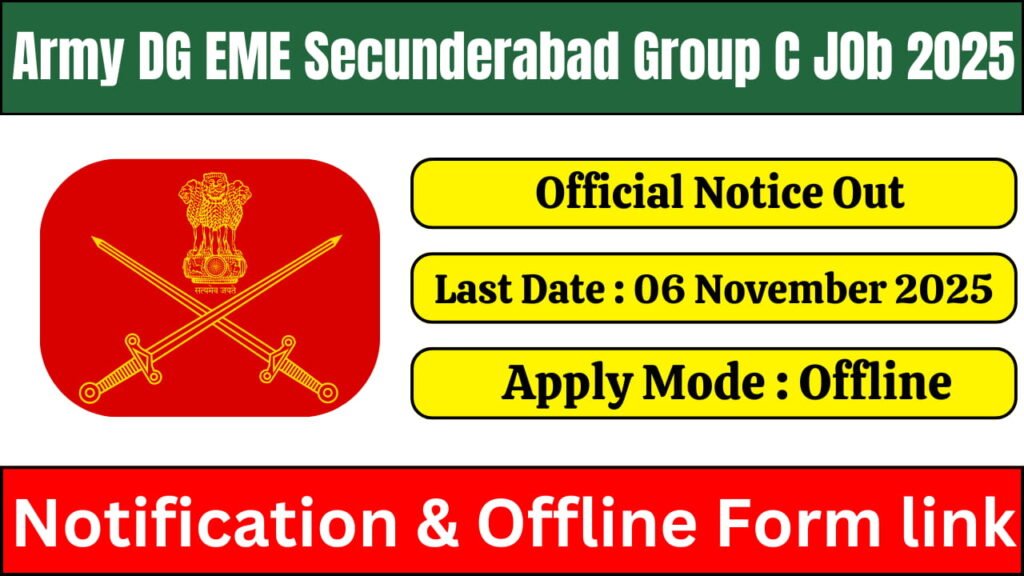 Army DG EME Secunderabad Group C Recruitment 2025