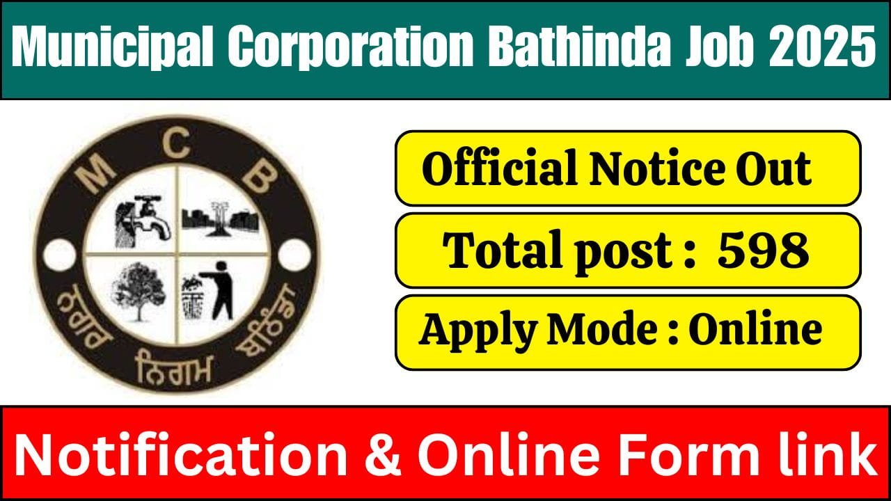 Municipal Corporation Bathinda Recruitment 2025