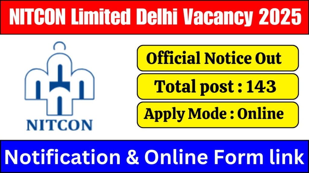 NITCON Limited Delhi Recruitment 2025