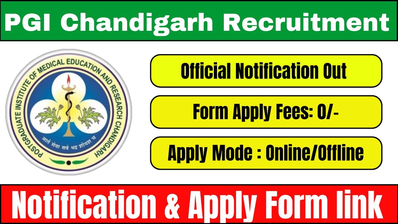 PGI Chandigarh Recruitment 2025