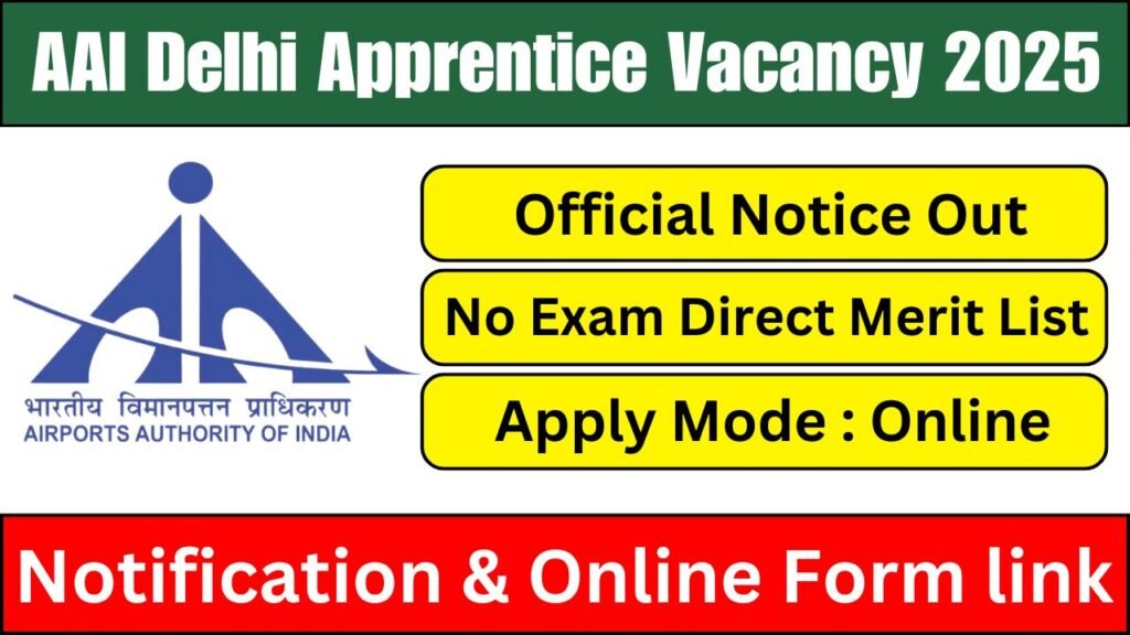 AAI Delhi Apprentice Recruitment 2025
