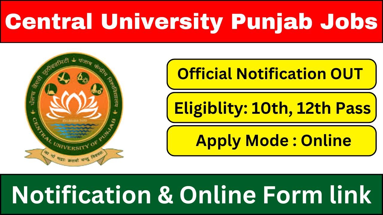 Central University Punjab Recruitment 2025