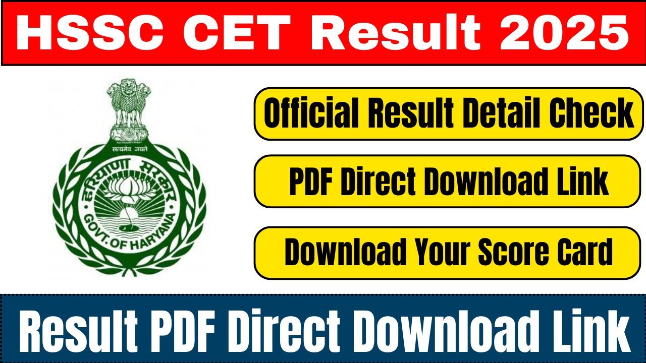 HSSC CET Result 2025