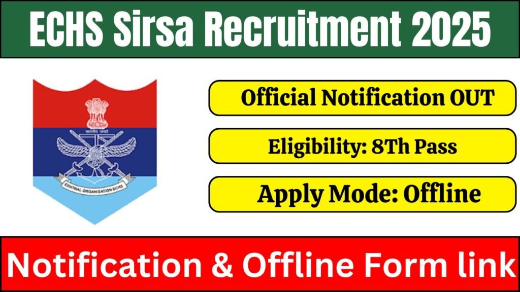 ECHS Sirsa Recruitment 2025