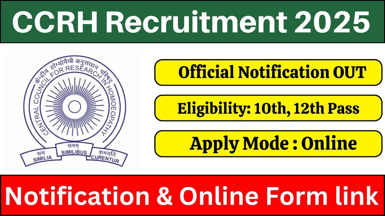 CCRH Recruitment 2025