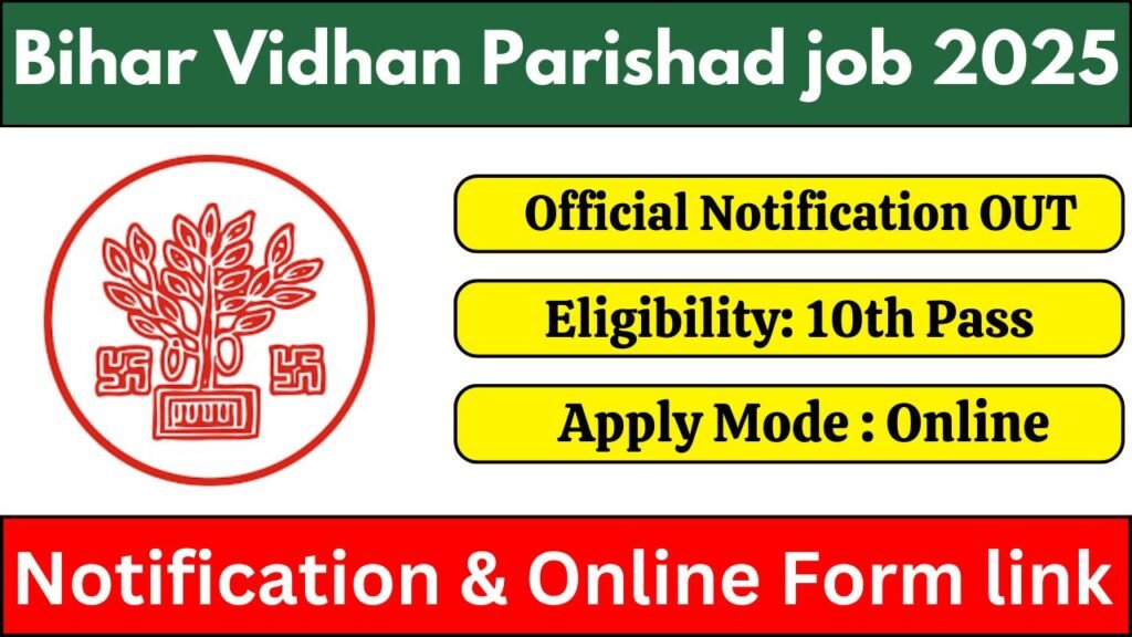 Bihar Vidhan Parishad Recruitment 2025