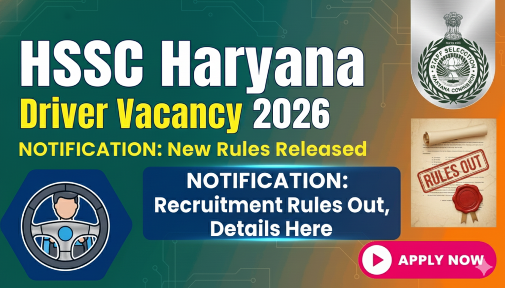 HSSC Haryana Driver Vacancy 2026